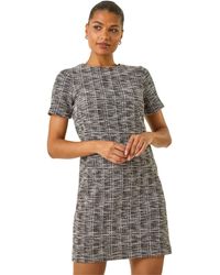 Roman - Textured Stretch Shift Dress - Lyst