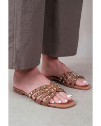 Where's That From - 'Edriah' Studded Gladiator Sandals - Lyst