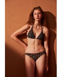 Penti - Floral Low-Waist Bikini Bottoms With Eyelet Detail - Lyst