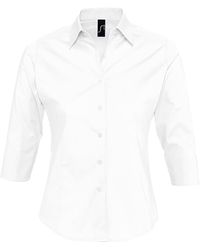 Sol's - Ladies Effect 3/4 Sleeve Fitted Work Shirt - Lyst