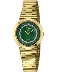 Gv2 - Burano Swiss Quartz Mop Dial Stainless Steel Bracelet Diamond Watch - Lyst