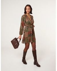 Blue Vanilla - Foil Patchwork Mini Dress - Lyst
