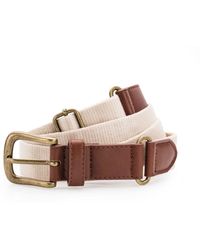 Asquith & Fox - Faux Leather And Canvas Belt - Lyst