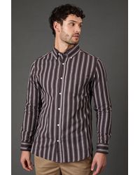 MAINE - Stripe Long Sleeve Shirt Cotton - Lyst