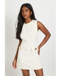 Boohoo - Tailored A Line Mini Dress - Lyst
