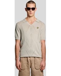 Lyle & Scott - Open Collar Argyle Knitted Polo Shirt - Lyst