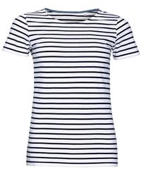 Sol's - Ladies Miles Striped Short Sleeve T-Shirt Cotton - Lyst