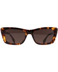 Fendi - Rectangle Dark Havana Fe40185I Lettering - Lyst