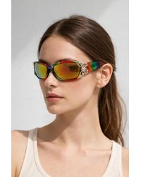 SVNX - Vintage Wrap Around With Butterfly Detail Sunglasses - Lyst