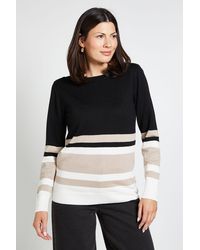 Wallis - Colour Block Stripe Knitted Jumper - Lyst