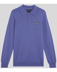 Lyle & Scott - Merino Blend Long Sleeve Polo Shirt - Lyst