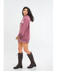 Tom Barron - Oversized Jurk Met Capuchon En Logo Op De Rug - Lyst