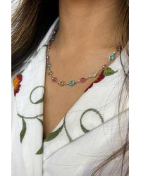 SVNX - Round Multicolour Crystal Necklace - Lyst