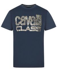 Class Roberto Cavalli - Snake Skin Logo T-Shirt - Lyst