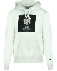 Champion - Icon Logo Hoodie Cotton - Lyst