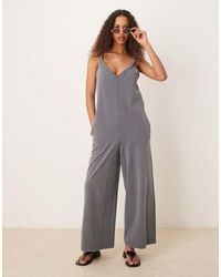 ASOS - Twist Shoulder Jumpsuit - Lyst
