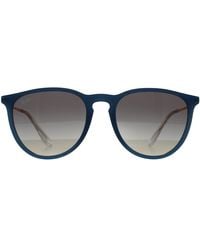Ray-Ban - Rb4171 Erika 681311 Gepolijst Rubber Blauw Gradiënt Grijs Zonnebril - Lyst