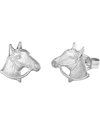 The Jewellery Stockroom - Sterling Horse Head Stud Earrings - Lyst