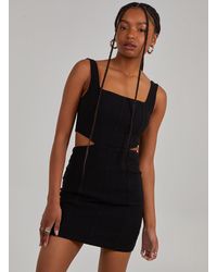 Pink Vanilla - Cut Out Mini Square Neck Dress - Lyst