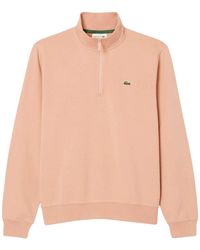 Lacoste - Sweatshirt Für Herren, Mit Reißverschluss, Fleece (Blassrosa) - Lyst