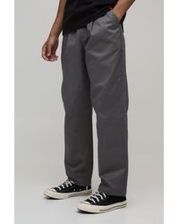 BoohooMAN - Skate Fit Pleat Front Work 365 Trouser - Lyst
