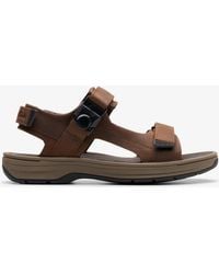 Clarks - Saltway Trail Dark Lea Sandals - Lyst
