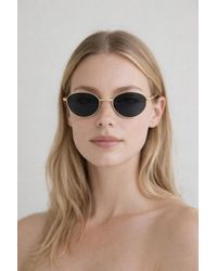 SVNX - Metal Oval Cat Eye Sunglasses - Lyst