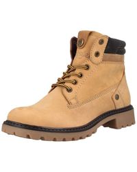 Wrangler - Creek Leather Tan Lace Up Boots - Lyst
