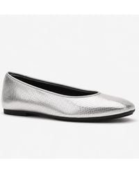 Fitflop - Delicato Snake Metallic Ballerina Shoes Leather - Lyst