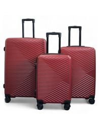 Infinity Leather - Hardshell Suitcase Robust 8 Wheel Cabin Luggage Case Bag Abs - Lyst