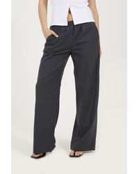 Brave Soul - Check Tailored Trousers With Elasticated Waist - Lyst