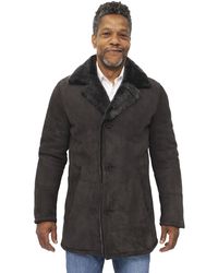 Infinity Leather - Sheepskin Classic Car Coat-Avondale - Lyst