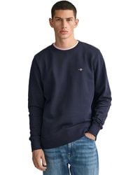 GANT - Embroidered Crew Neck Sweatshirt - Lyst