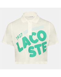 Lacoste - Lettering Collared Neck Polo Shirt - Lyst