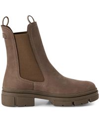 Tamaris - Dune Leather Classic High Pull-On Chelsea Ankle Boots - Lyst