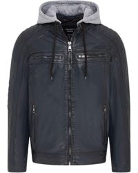 Infinity Leather - Hooded Biker Lamb Jacket - Lyst