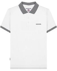 Lambretta - Two Tone Badge Polo Shirt Cotton - Lyst