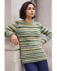 Roman - Wool Blend Striped Stretch Jumper - Lyst