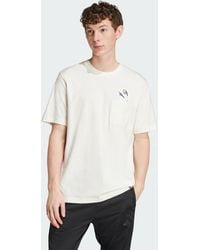 adidas - Lounge Slides Graphic Pocket Tee - Lyst