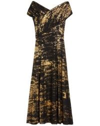 Ted Baker - Serinha Bardot Foil Printed Midi Dress - Lyst