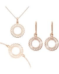 Orphelia - 'Amada' 925 Sterling Set: Bracelet + Earrings + Necklace - Lyst