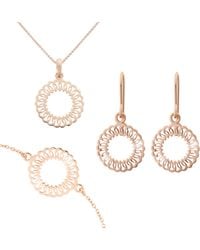 Orphelia - 'amada' Dames 925 Sterling Zilver Set: Armband + Oorbellen + Ketting - Lyst