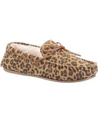 Hush Puppies - Ladies Allie Leopard Print Suede Slippers - Lyst