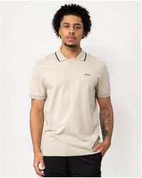BOSS - Boss Palle Short Sleeve Polo Shirt With Contrast Tipped Collar - Lyst