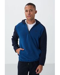 TOMMY LIFE - Color-Blocked Half-Zip Plush Sweatshirt - Lyst