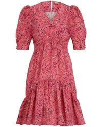 BOSS - Dizziano V-Neck Short Sleeve Mini Dress - Lyst