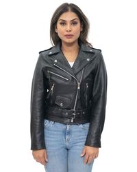 Infinity Leather - Cowhide Brando Biker Jacket-Murcia - Lyst