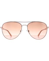 Guess - Aviator Shiny Rose Gradient Gf6143 Metal - Lyst