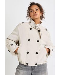 Boohoo - Puffer Trench Coat - Lyst