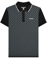 Lambretta - Two Tone All-Over Print Polo Shirt Cotton - Lyst